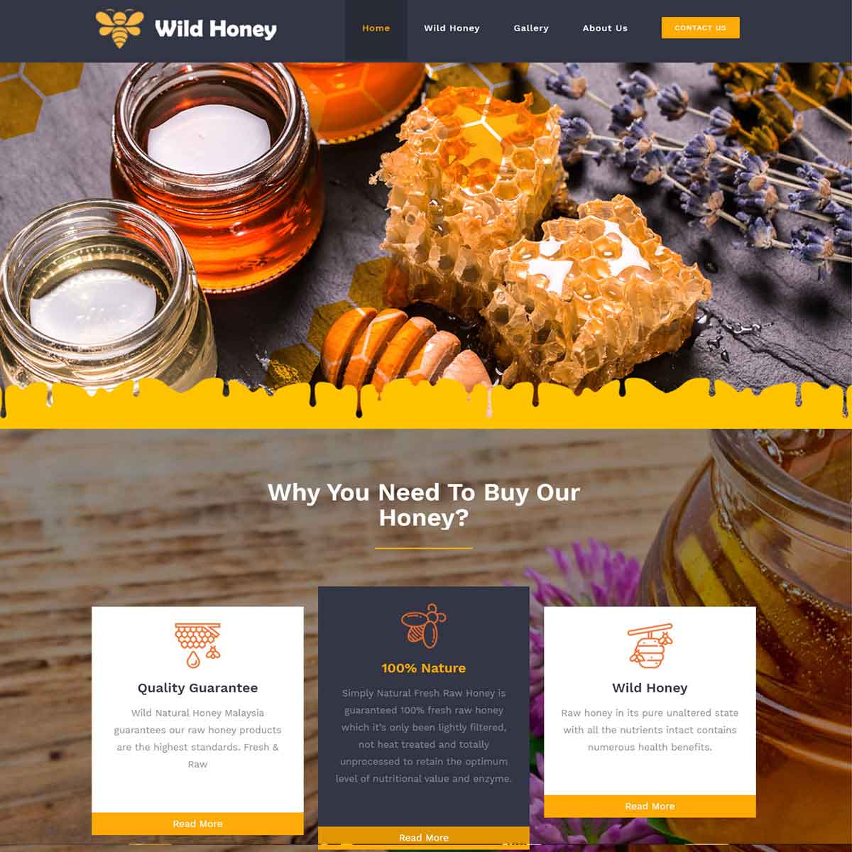 jpress portfolio wild honey preview