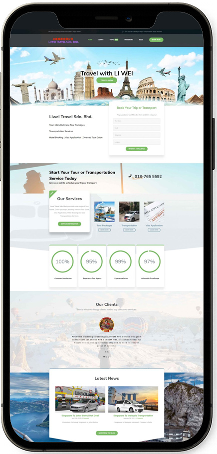 jpress portfolio liwei travel mobile