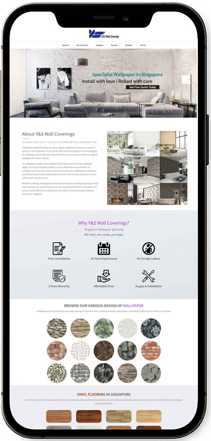 jpress portfolio yns wall coverings mobile
