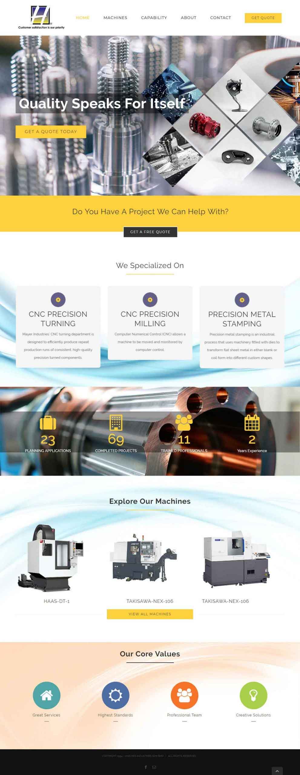 jpress portfolio hes industries all scale
