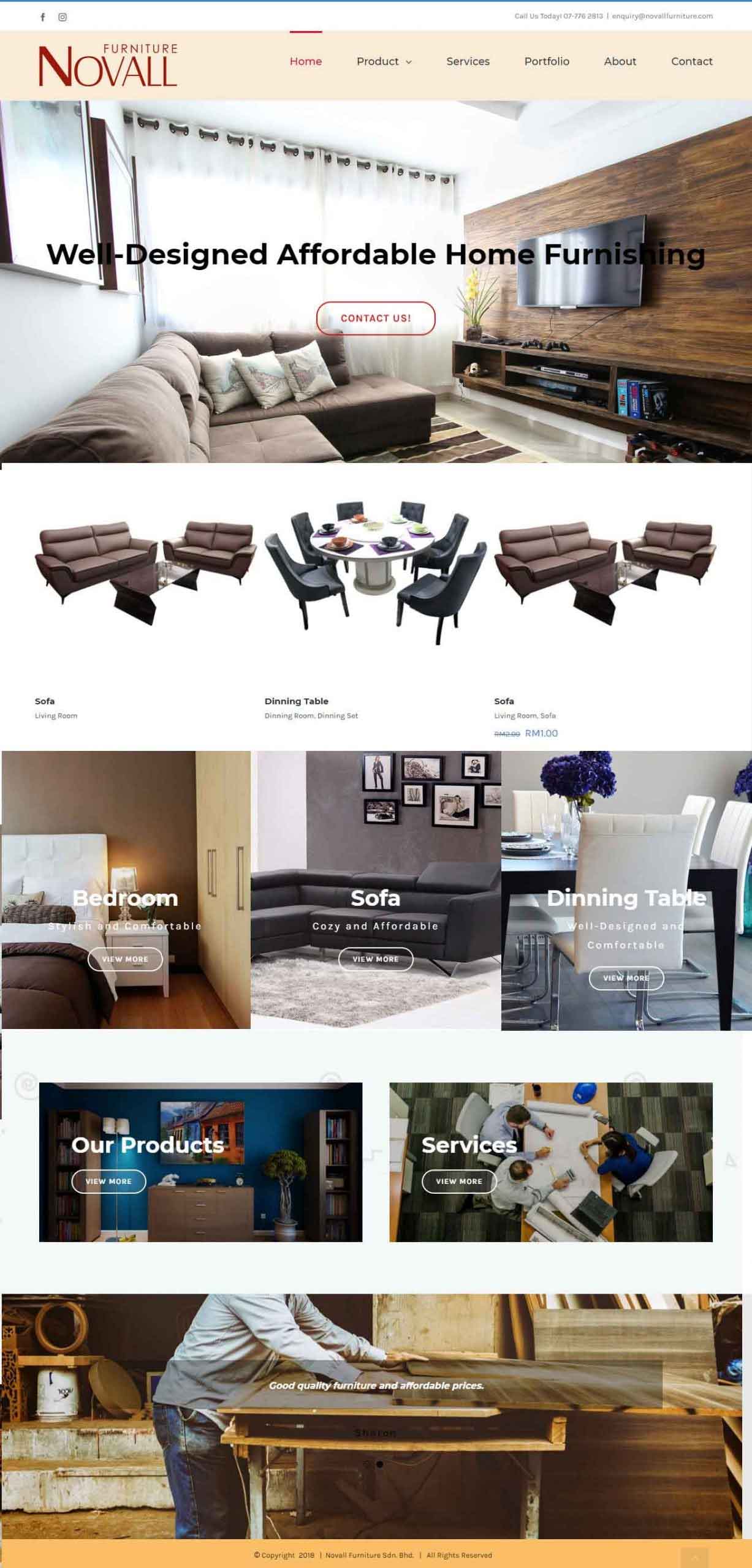 jpress portfolio novall furniture all scale