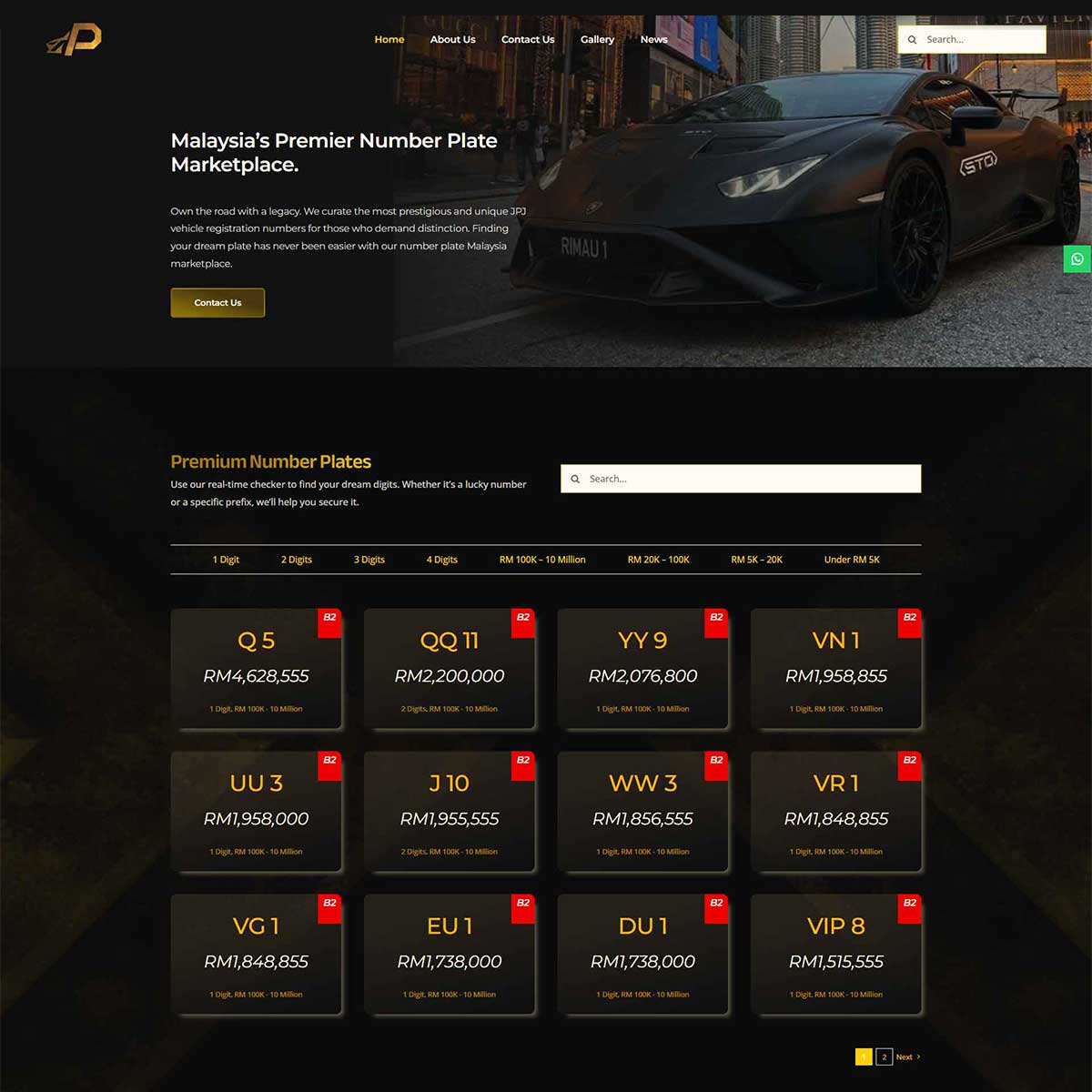 jpress port folio number plate malaysia preview