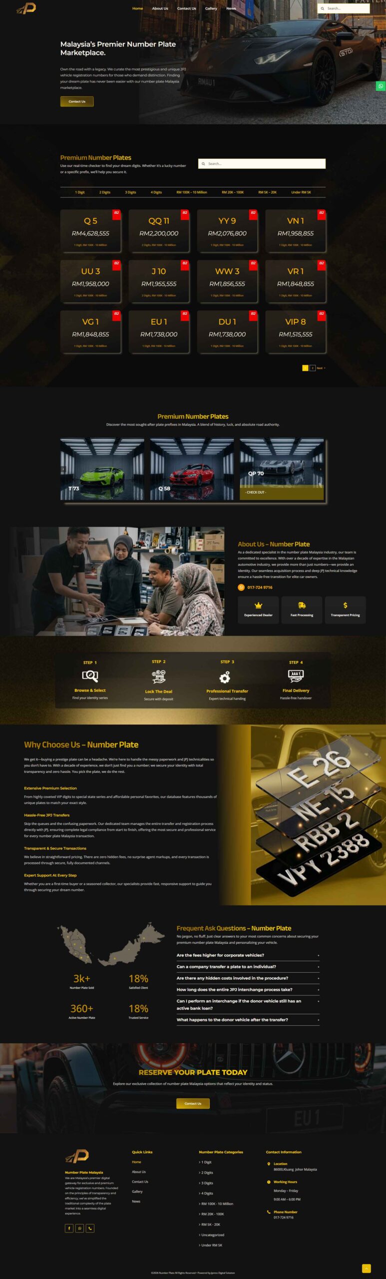 jpress portfolio number plate malaysia full version