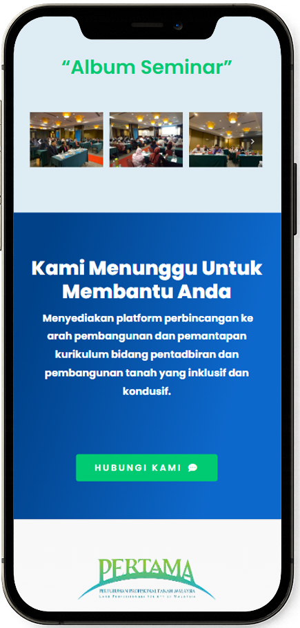 JPress Portfolio Landpertama Mobile Screen