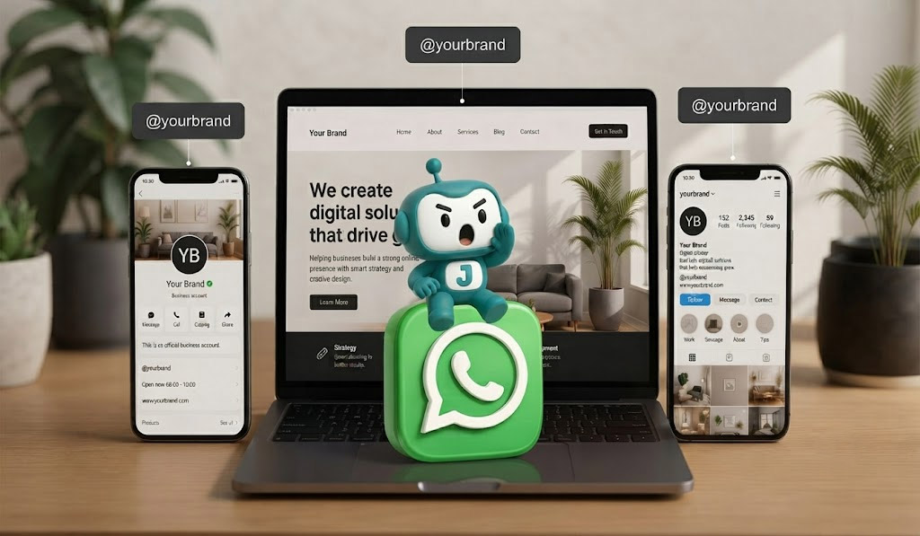 WhatsApp Username Malaysia brand consistency across website and social media