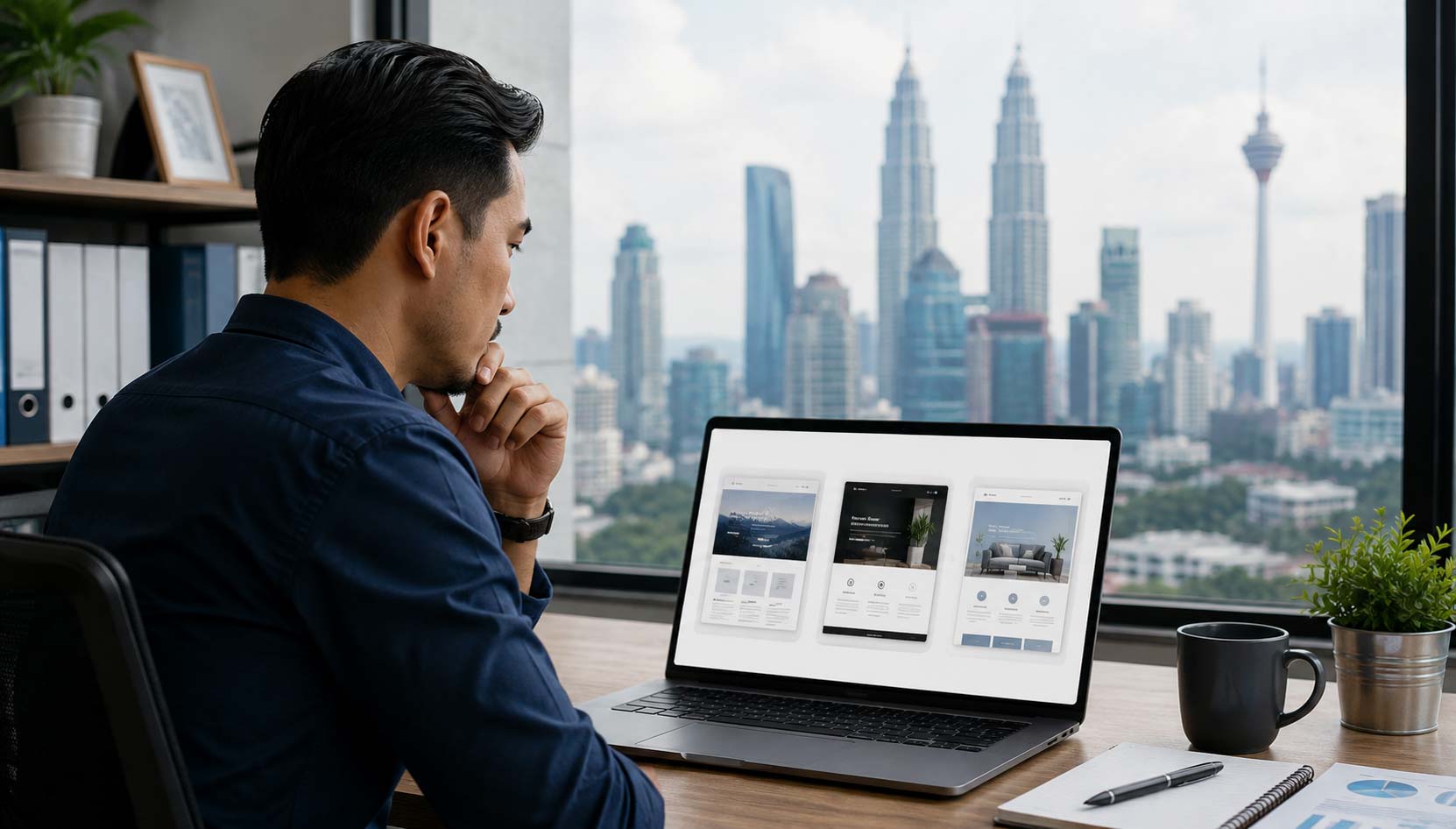 WordPress Malaysia 2026 business owner comparing website platforms