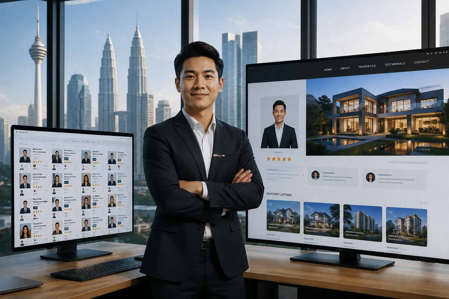 Property agent website for real estate professionals in Malaysia