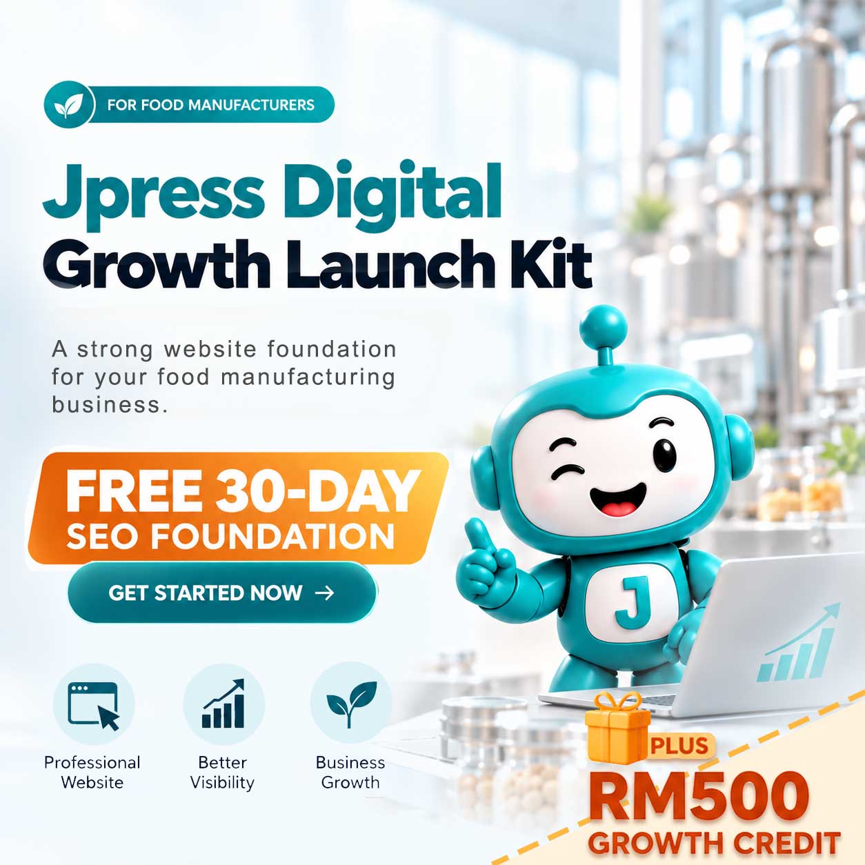 jpress digital growth lauch kit for food manufacturers
