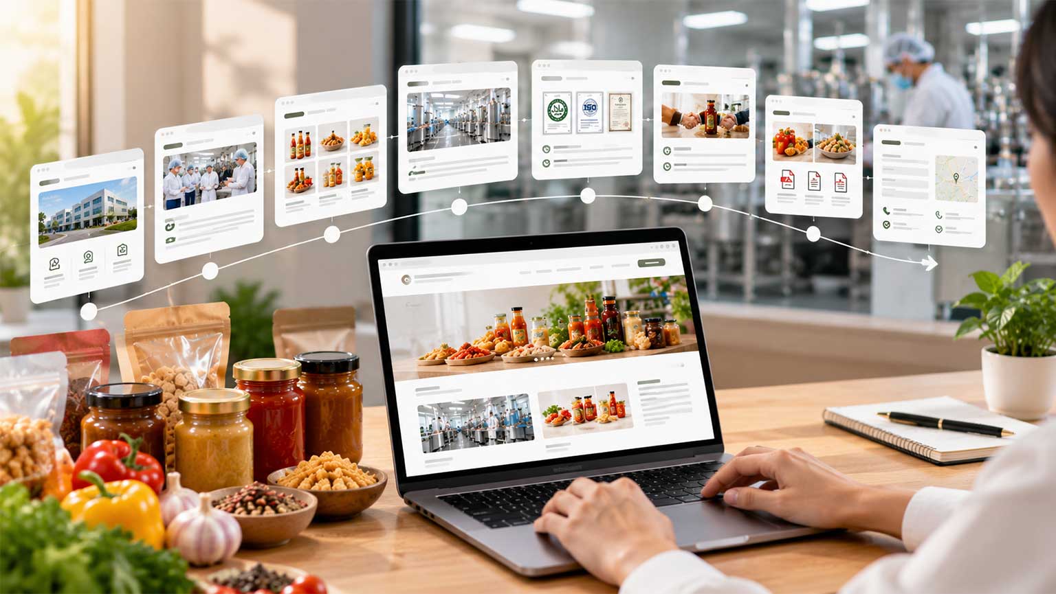 food manufacturer website content
